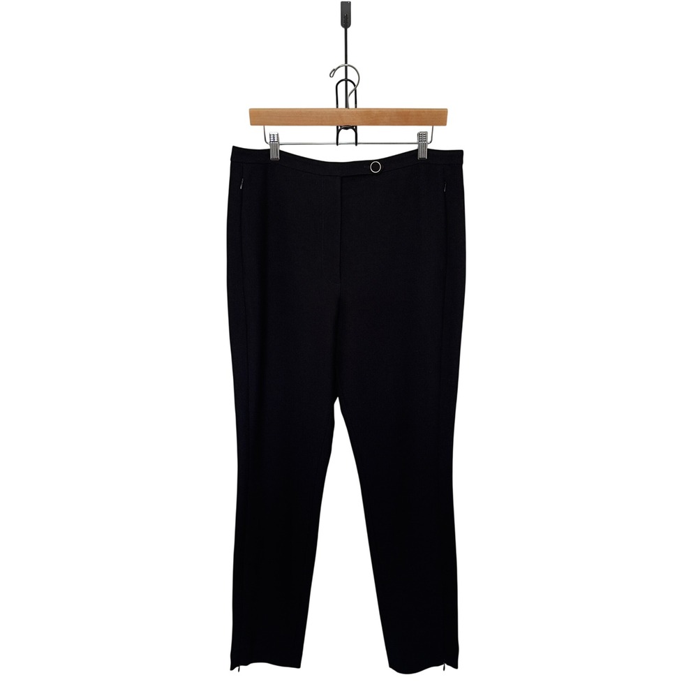 Club Monaco Women Black 12 Dress Minimalist Tailored Zippered‎ Ankle Pants